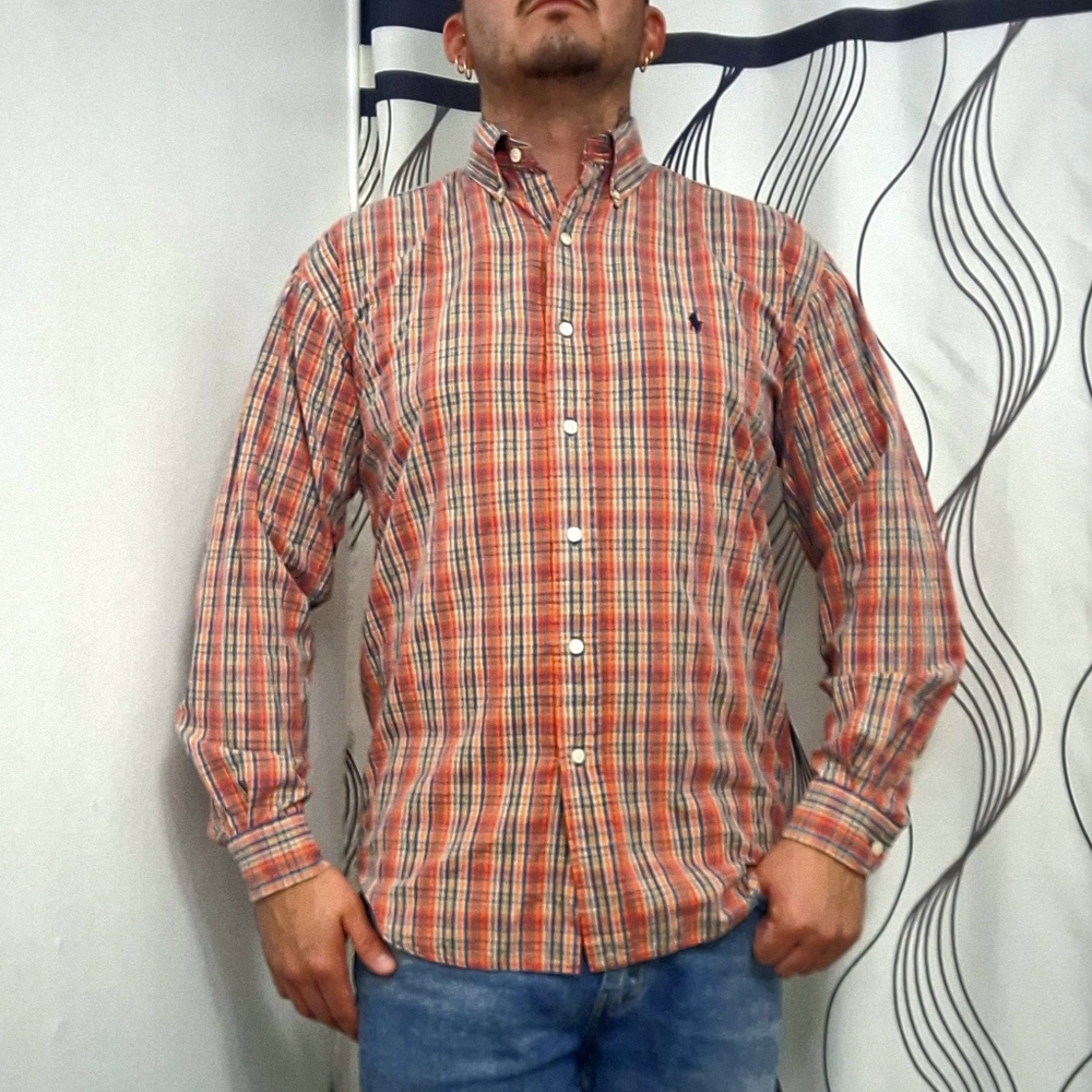 Ralph Lauren Blaire Plaid Long Sleeve Button-Down Shirt